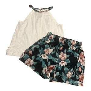 PatPat White and Floral Kids Matching Set, NWT